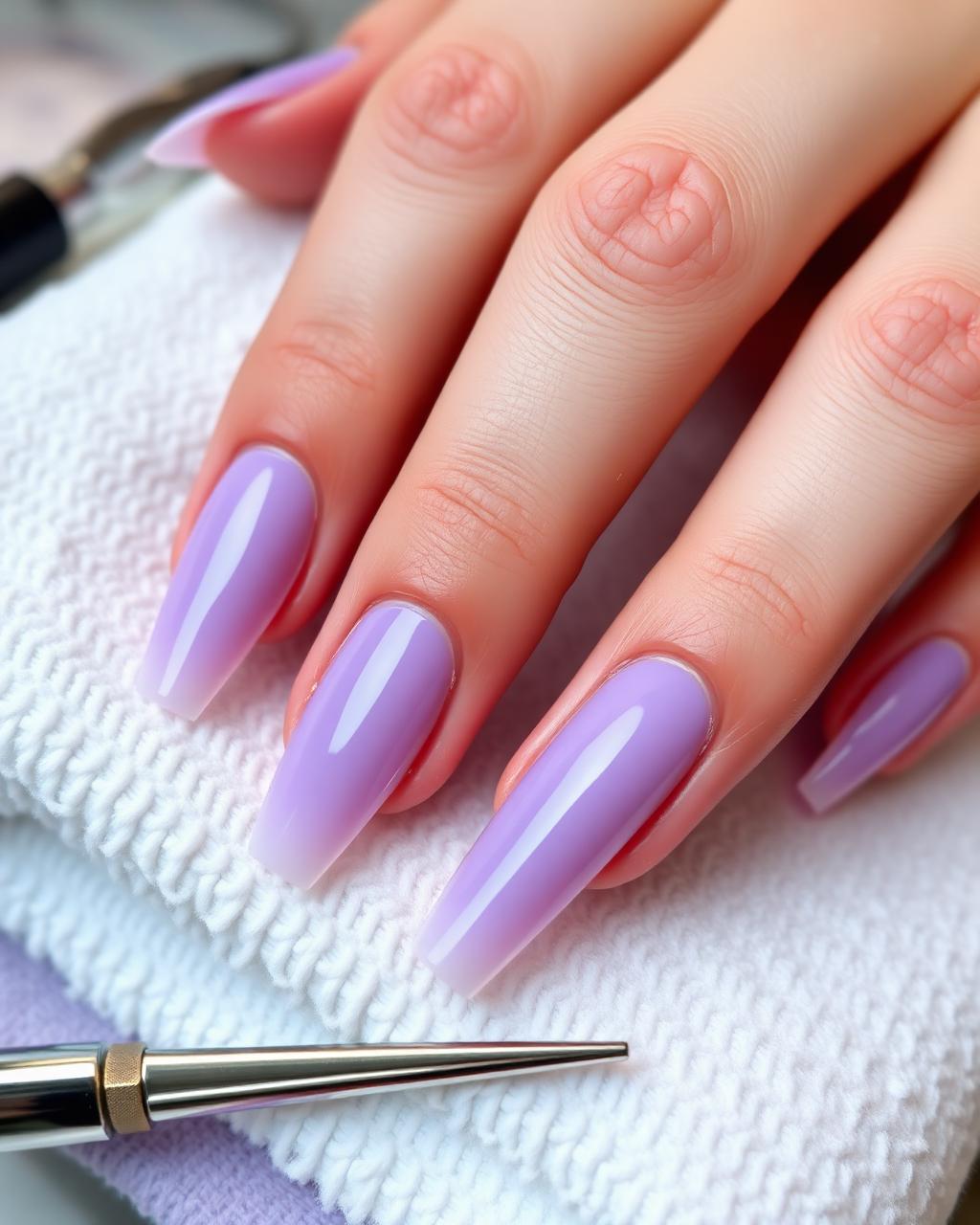 Unhas lavanda